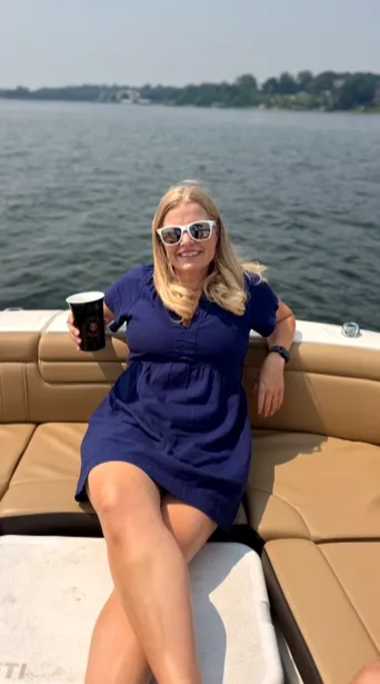 Megan on the lake