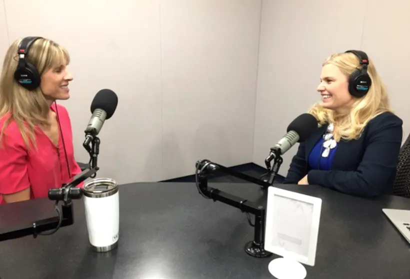 Recording a podcast interview